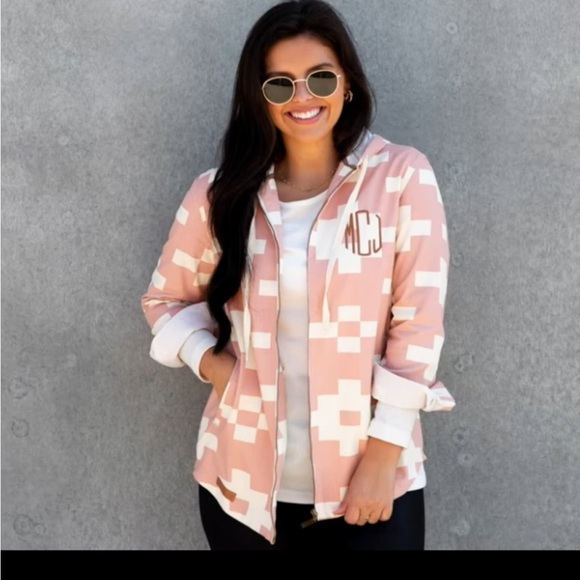 NWT MARLEYLILLY Hooded Aztec Shacket! Jacket hoodie fall warm Size Large NWOT - Picture 2 of 8